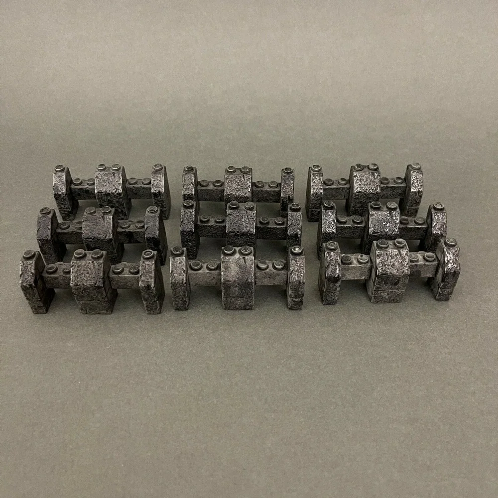 Mega Blok Bloks Portal of Fire AS0988930 Gray Replacement Add-on Parts Lot‎ of 9